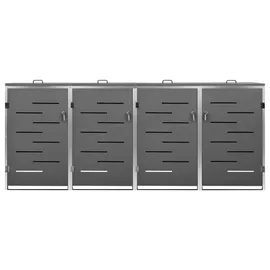 vidaXL Mülltonnenbox für 4 Tonnen 276,5 x 77,5 x 115,5 cm anthrazit
