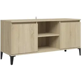 vidaXL TV-Schrank mit Metallbeinen 103,5x35x50 cm Braun Holz