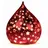 Formano LED Deko Farbglas Tropfen Sterne Rot 16cm Glasleuchte in Crackle-Optik + Timer (6h an/18h aus), Batteriebetrieben. - Stimmungslicht für Winter & Weihnachten Dekoleuchte für gemütliches Zuhause