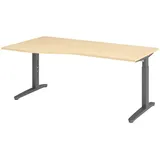 bümö Schreibtisch 180 x 100 cm Ahorn / Graphit