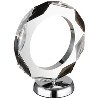 GLOBO Tischleuchte Tischlampe Nachttischleuchte LED Kristall Wohnzimmerlampe rauch