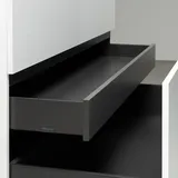 Neoro Waschtischunterschrank 2 Auszüge 80 x 0 x 0 cm Grau Matt