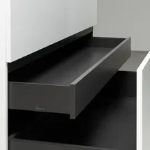 Neoro Waschtischunterschrank 2 Auszüge 80 x 0 x 0 cm Grau Matt
