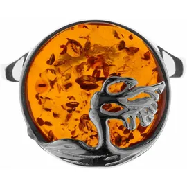 Ostsee-Schmuck Fingerring OSTSEE-SCHMUCK "Ostsee-Schmuck Ring Windflüchter 15 mm Ring Windflüchter 15 mm" Gr. 56, silber 925, (Sterlingsilber), Fingerring