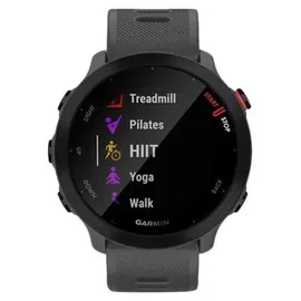 Garmin Forerunner 55 mit Silikon-Wechselarmband dunkelgrau/schwarz