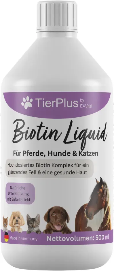 TierPlus Biotin Liquid für Pferde, Hunde & Katzen