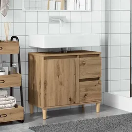 vidaXL Waschbeckenunterschrank Artisan-Eiche 65x33x60 cm Holzwerkstoff