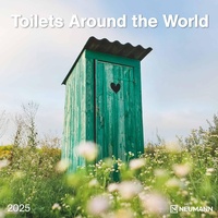 N NEUMANNVERLAGE Toilets Around the World 2025 - Wand-Kalender - Broschüren-Kalender - 30x30 - 30x60 geöffnet - Toiletten-Kalender