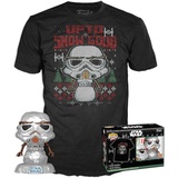 Funko Star Wars The Mandalorian POP! & Tee Vinyl Figur - T-Shirt Set Holiday Stormtrooper(MT) Größe L