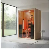 WELCON Infrarotkabine Easytherm Duo Wärmekabine Vollholz Hemlock für zwei Personen, BxTxH: 124,00 x 120,50 x 200 cm weiß