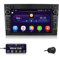 Autoradio Android 10 Auto GPS Navigation Fit für OPEL Antara/Astra/Combo/Corsa C/Corsa D Unterstützung Lenkradsteuerung Bluetooth Spiegelverbindung FM-Radio (Schwarz)