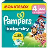 Pampers Baby-Dry Paw Patrol Edition Größe 4, 222 Stück)