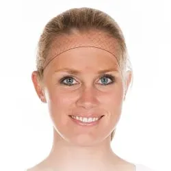 HYGOSTAR® Haarnetz auf Pappscheibe, Einheitsgröße 12481 , 1 Packung = 144 Stück, Umfang 55 cm, braun