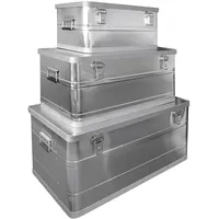 DEMA - Alu Transportbox Alubox 3er Set 45/90/140 Ltr. Transportkiste Werkzeugkiste
