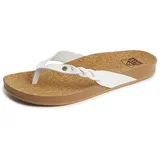 REEF Cushion Court Twist Flipflop, White, 40 EU