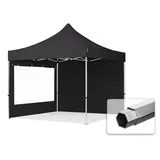 TOOLPORT 3x3m Aluminium Faltpavillon ALU Pavillon Partyzelt schwarz