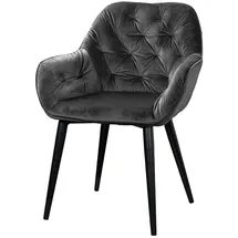 Phoenix Group AG Mid.you Stuhl Anthrazit, Dunkelgrau, Metall, Textil, Rundrohr, 62x82x60 cm, Esszimmer, Stühle, Esszimmerstühle, Vierfußstühle