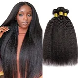 Kinky Straight Human Hair Bundles Unprocessed Yaki Human Hair 3 Bundles 100% Brasilianische Haare echt 12 14 16 Zoll