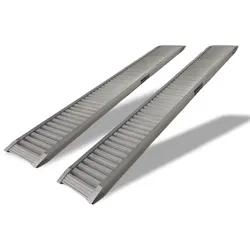 TRUTZHOLM 2 x Schwerlastrampe 200 cm Traglast 2000kg Alu grau Verlade Rampe V...