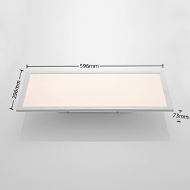 LINDBY Stenley LED-Panel, 4.000 K, 59 cm x 29 cm