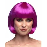 Vegaoo Glänzende Disco-Damenperücke Bob-Haarschnitt pink
