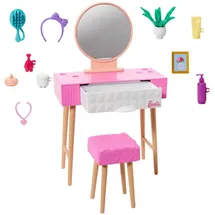 Mattel Puppenmöbel-Set Schminktisch-Set mit Spiegel und Hocker