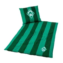 Werder Bremen - Wendebettwäsche Streifen - 100% Baumwolle - GOTS - 135 cm X 200 cm