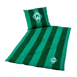 Werder Bremen - Wendebettwäsche Streifen - 100% Baumwolle - GOTS - 135 cm X 200 cm