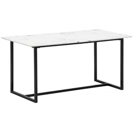 Wohnling Esszimmertisch Marmor-Optik WL6.969 weiß