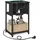 VASAGLE Beistelltisch, Nachttisch mit Steckdose, schmal, 2 AC-Anschlüsse, 2 USB-Anschlüsse, 30 x 34 x 58 cm, für Wohnzimmer, Schlafzimmer, schwarz LET375B02
