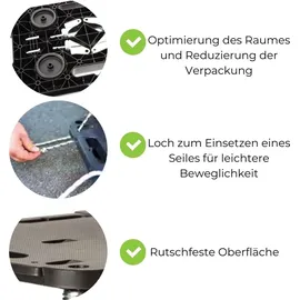 GarPet Transportroller Rollbrett Transportrollen Rollbrett Werkstatt Pflanzen Rollbretter Transport Möbelrollen flach Pflanzenroller eckig Transporthilfe