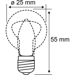 Paulmann Glühbirne Backofenlampe 300°  E14 230V 125lm 25W 2200K dimmbar 300° Klar 82011