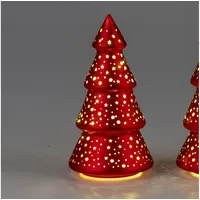 Formano 1 Deko-Baum rot mit kleinen ausgestanzten Sternen LED
