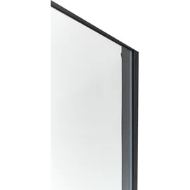 Beliani Duschkabine Einzeltür rechts 80 x 185 cm Schwarz/Sicherheitsglas