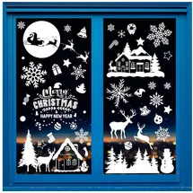 luxuskollektion Fensterbilder Weihnachten Selbstklebend Groß XXL Fensterdekoration