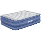 BESTWAY Tritech Queen Built-in Ac Pump Doppel-luftbett - Blue / Grey - 203x152x61 cm