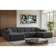 kaiser möbel Ecksofa U-Form Siena mit Stoff Maloy Graphit