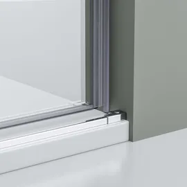 nextrend - gmbh NT806 FLEX Nischendusche mit Schiebetür 130 x 195 cm Klarglas 6 mm