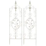 CLP Rankgitter Burgus 2er Set Eisen 60 x 30 cm Antik-Creme