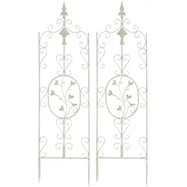 CLP Rankgitter Burgus 2er Set Eisen 60 x 30 cm Antik-Creme