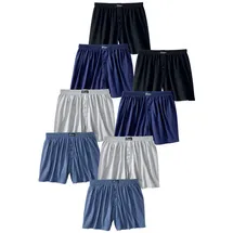 LE JOGGER Weiter Boxer in schwarz, marine, grau-meliert, blau-meliert, | Gr. 8