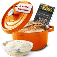 Ottia Gusseisen Topf brot backen [inkl. Gärkorb] - Emaille