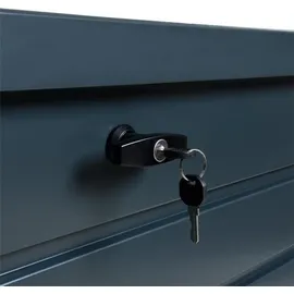 Estexo Metall Auflagenbox Kissenbox Gartentruhe Gartenbox Aufbewahrungsbox Anthrazit