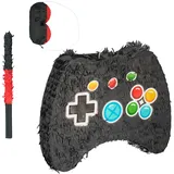 Relaxdays Piñata Set 3-TLG. Controller zum Aufhängen Bunt