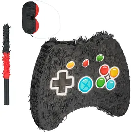 Relaxdays Piñata Set 3-TLG. Controller zum Aufhängen Bunt