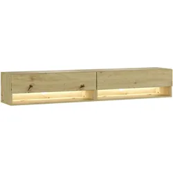 SKRAUT HOME Wohnzimmer-TV-Schrank, Großer Betrachtungswinkel, 180, LED, Wohnzimmermöbel, Moderner Stil, Eiche - 518_1