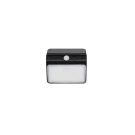 RL LED Außenwandleuchte schwarz B 12 cm, spritzwassergeschützt, inkl. Dämmerungssensor