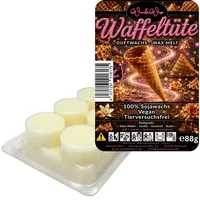 WonderWax Duftwachs WonderWax® Duftriegel 6 x Duftwachs Kreise Weiß, 100% Sojawachs (Waffeltüte), Duftrichtung: Vanille Waffeltüte