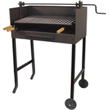 Imex The Fox 71535 – Grill mit Hebebühne und Grill, Edelstahl, 50 x 40 x 100 cm, Schwarz