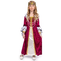 Dress Up America Queen-Kostüm für Mädchen – Kinder-Renaissance-Prinzessin-Kostüm – königliches Kleid und Krone-Set
